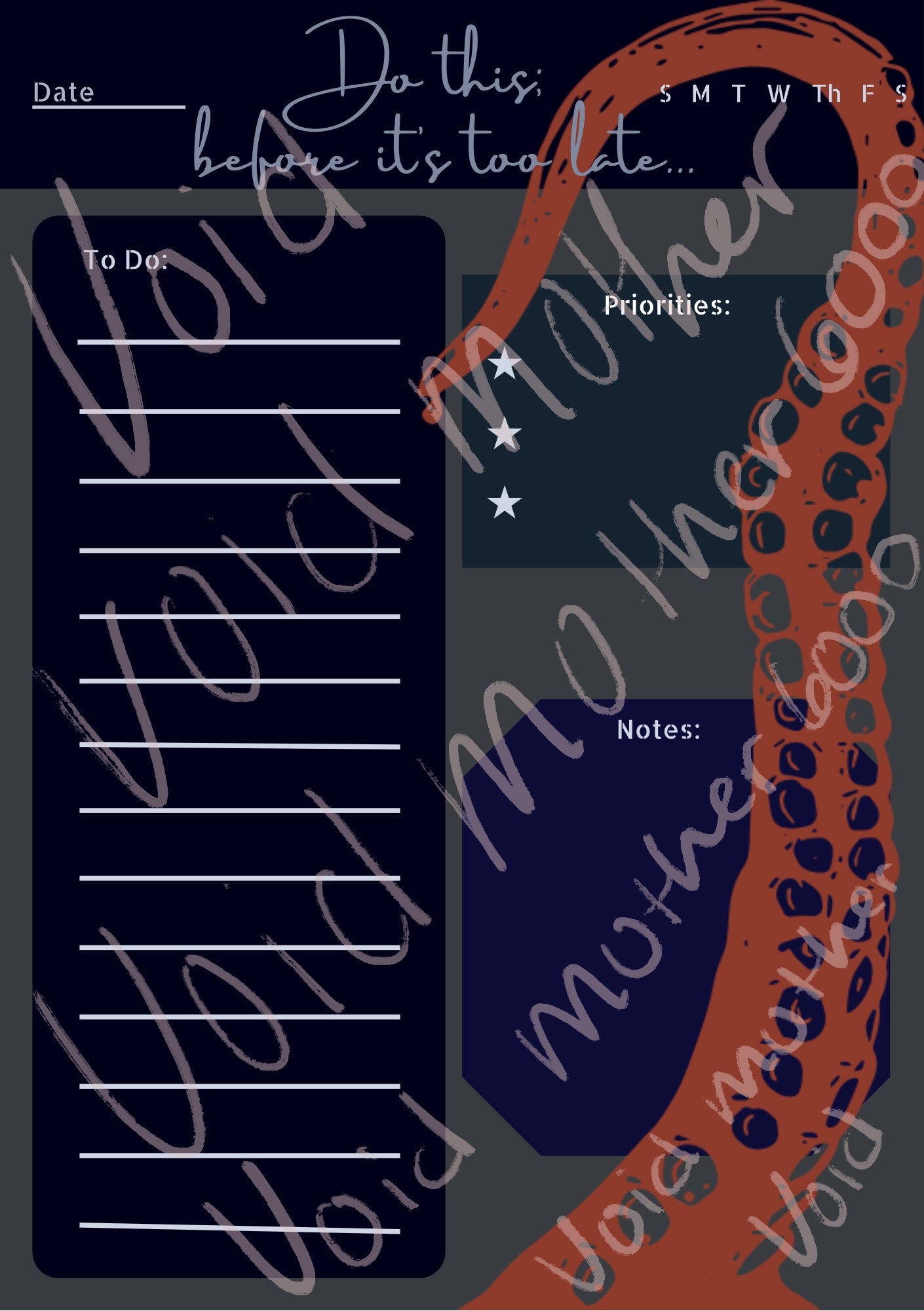 The Terror of the Deep Digital Note Page